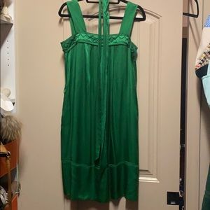 Banana Republic Green silk dress with belt